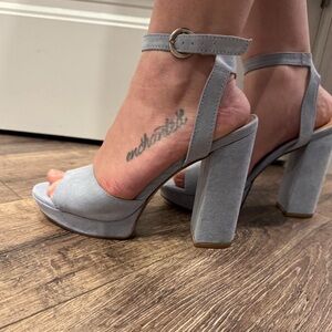 Baby Blue Women's Block Heels